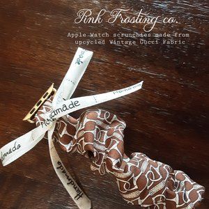 Scrunchies made from Vintage Gucci fabric! One of a kind hand sewn!